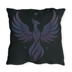 Phoenix Star Outdoor Pillow — Mystical Dark Garden Accent Cushion