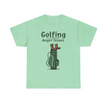 Golfing with Anger Issues Tee, Funny Golf T-Shirt, Unisex Cotton Shirt, Gift for Golfers, Humor Apparel for Golf Lovers