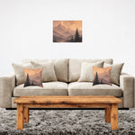 Misty Mountain Sunrise Canvas Wall Art - Peaceful Nature Decor | Americana
