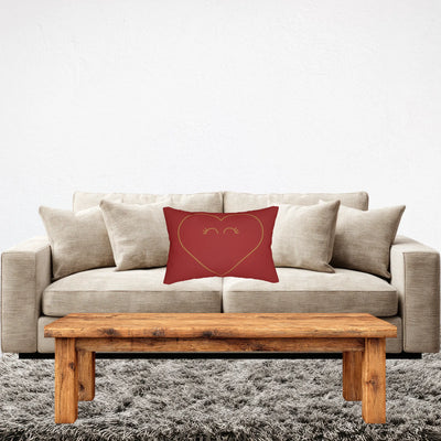 Family Movie Night Lumbar Pillow - Heart Design Home Decor | Cozy Pillow