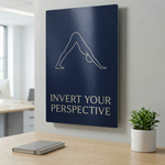 Glossy Aluminum Yoga Art Panel – Minimalist Metal Print Meditation Room Decor