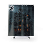 Haunted Victorian Manor Shower Curtain - Gothic Halloween Bathroom Decor
