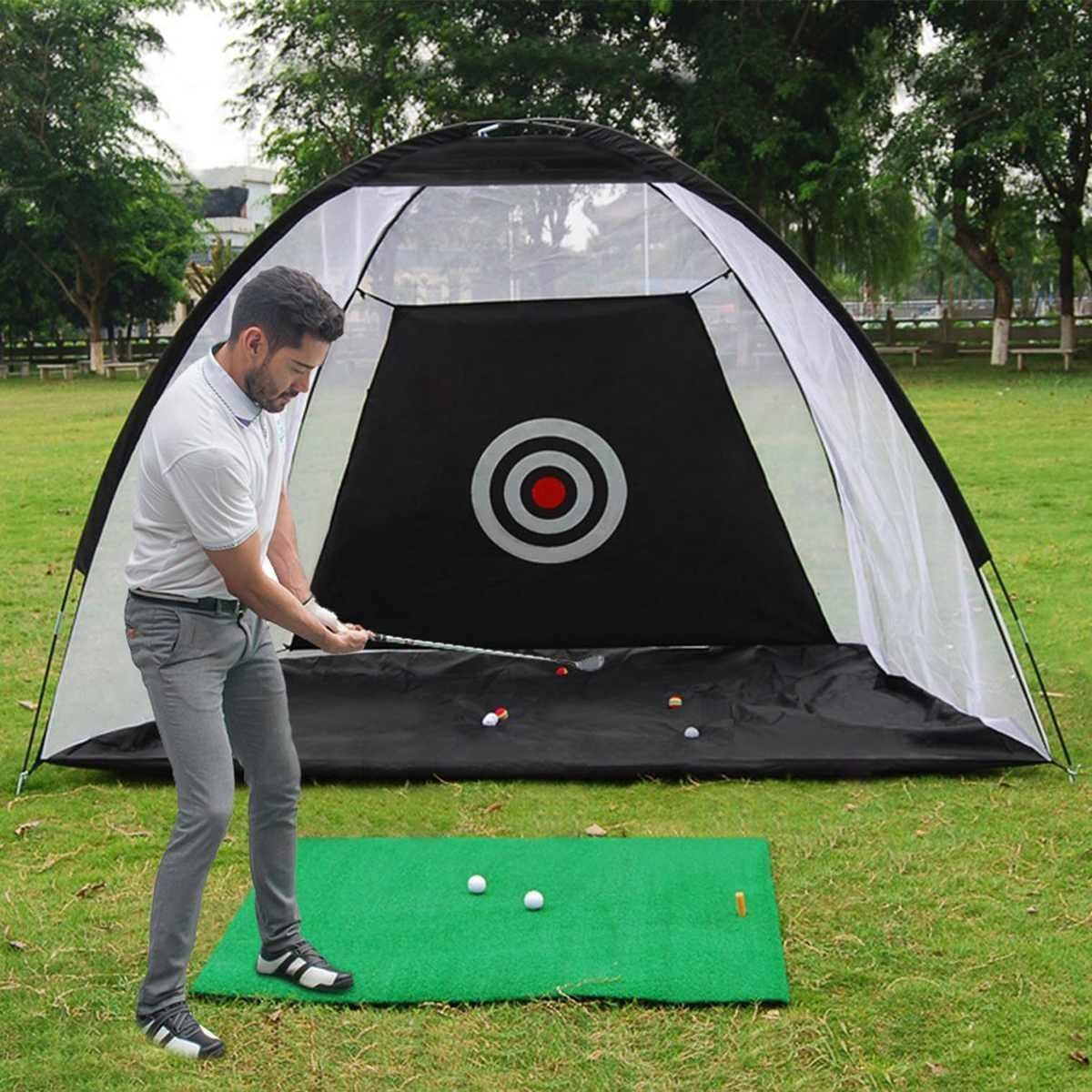Portable Golf Practice Hitting Net Tent Indoor Outdoor