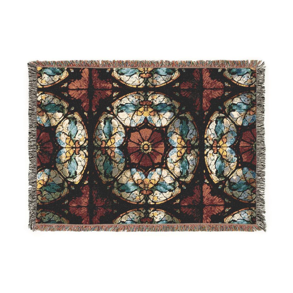 Stained Glass Mosaic Woven Blanket