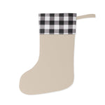 Plaid Christmas Stocking - Plain Beige Back View | Our Phoenix Rise