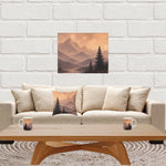 Misty Mountain Sunrise Canvas Wall Art - Peaceful Nature Decor | Americana