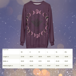 Lunar Phases Moth Sweatshirt | Moon Cycle Graphic Pullover