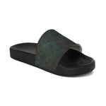 Floral Green Camo Women's Slide Sandals — Comfortable Summer Pool & Casual Slides
