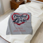 Personalized Plush Blanket - 'Fueled by Love' - Cozy Gift for Couples - Iron Phoenix GHG
