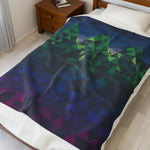 Pixelated Mountain Throw Blanket | Cozy Gamer Decor