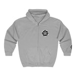 Zip Hoodie with Star Emblem – Minimalist Rustic Badge Zip-Up