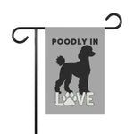Dog Lover's Garden Banner, Poodle in Love Flag, Outdoor Décor, Pet Memorial, Garden Decoration, Dog Mom Gift, Customizable Banner - Iron Phoenix GHG
