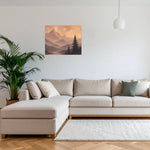Misty Mountain Sunrise Canvas Wall Art - Peaceful Nature Decor | Americana