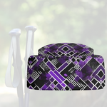 Purple Geometric Abstract Backpack - Left Side View | Our Phoenix Rise