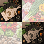 Own a Castle Personalized Gamer Cutting Board - Walnut and Maple Wood Collage | Our Phoenix Rise