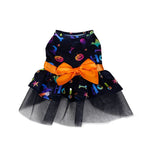 Halloween Tutu Dog Dress - Colorful Pumpkin and Witch Pattern Flat Lay | Our Phoenix Rise