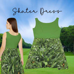 Verdant Blade Skater Dress | Green Summer Dress
