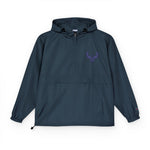Packable Anorak Jacket — Lightweight Orange Windbreaker with Stag Emblem