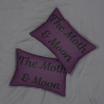 The Moth & Moon Lumbar Pillow — Purple Decorative Accent Pillow