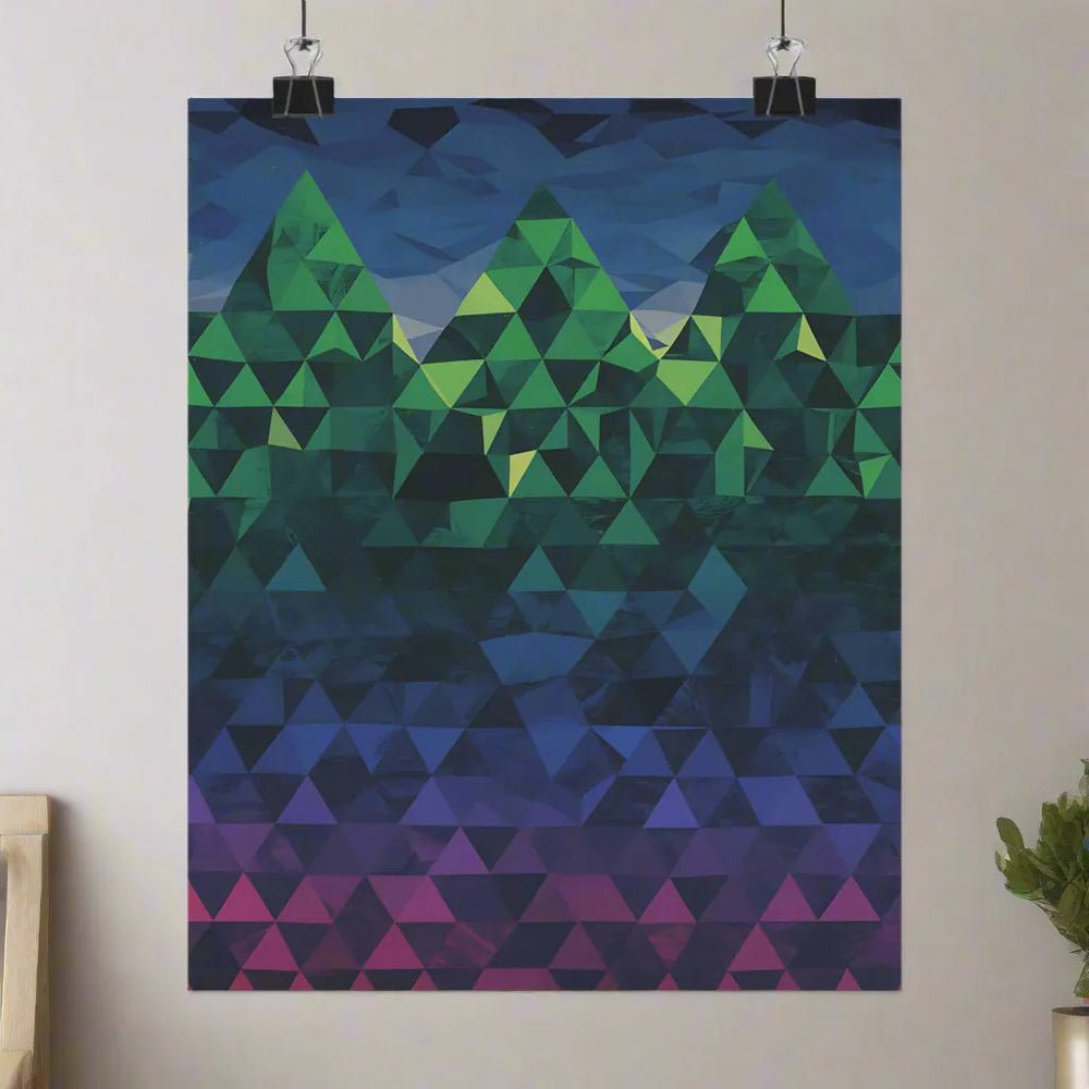 Abstract Mountain Matte Vertical Poster 2025