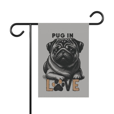 Pug Love Garden Banner, Pet Lover Decor, Dog Lover Gift, Outdoor Flag, Home & Garden Decoration - Iron Phoenix GHG