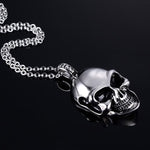 Polished Skull Pendant Necklace - Macro Focus On Skull Teeth and Jaw | Our Phoenix Rise