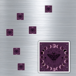 Moth and Moon Phases Sticker | Kiss-Cut Witchy Celestial Decal