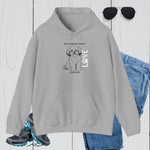 White Maltese Dog Lover Hoodie - White Flat Lay on Hanger | Our Phoenix Rise