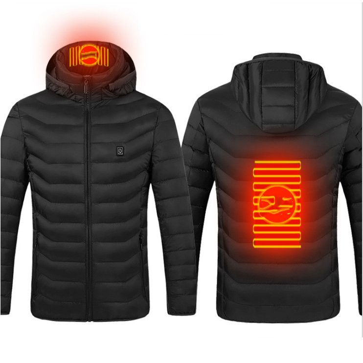 Heated USB Jacket for Outdoors | Red, Black