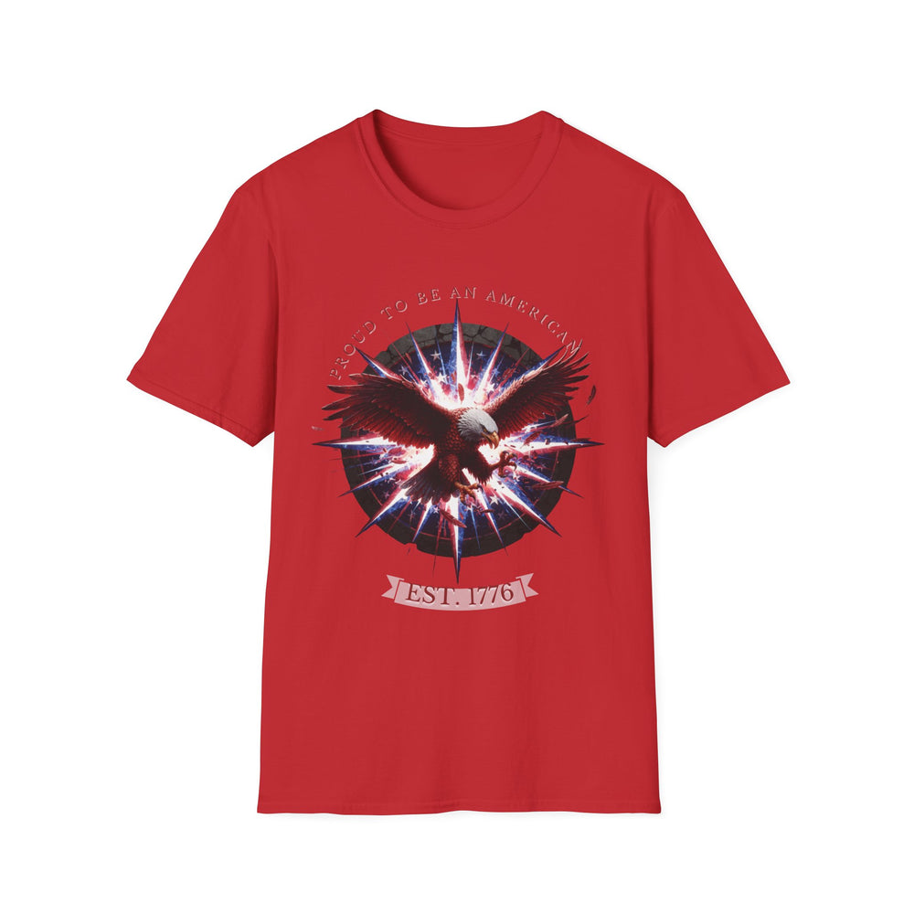 Patriotic Eagle T-Shirt – "Proud to Be an American" Est. 1776