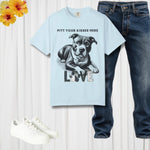 Pitt Your Kisses Pitbull T-Shirt - Khaki flat lay | Our Phoenix Rise