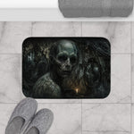 Creepy Skull Figure Bath Mat | Dark Horror Scene, Spooky Home Decor