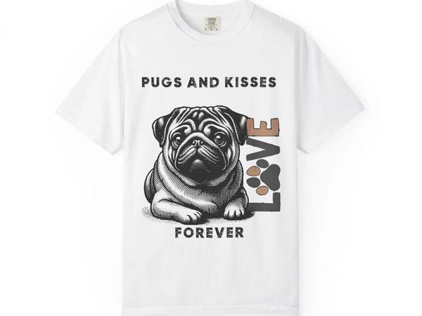 Cute Pug T-shirt - Cute Love Eco-Friendly Comfort Tee - Iron Phoenix GHG