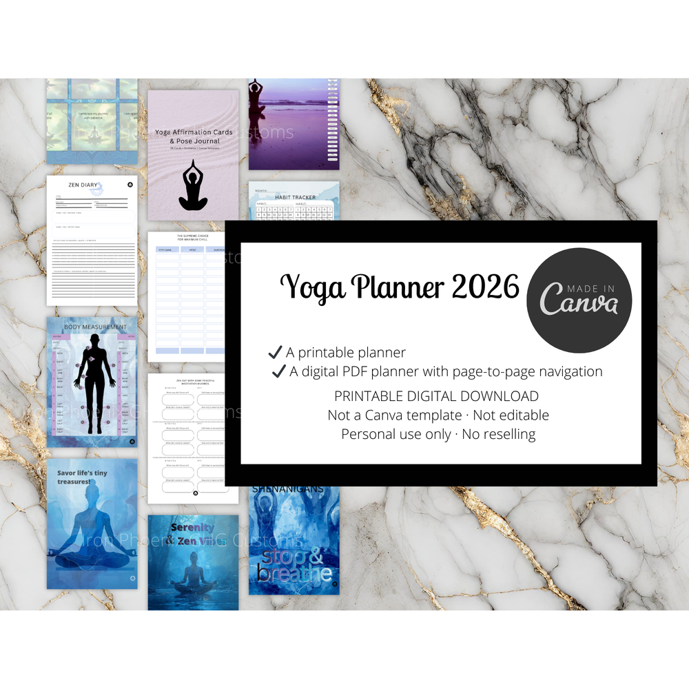 Yoga Wellness Planner | Mindful Recovery Journal for Sport