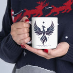 Winged Phoenix Ceramic Mug — Gothic Phoenix Coffee Cup (11oz & 15oz)