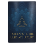 Glossy Aluminum Yoga Art Panel – Minimalist Metal Print Meditation Room Decor