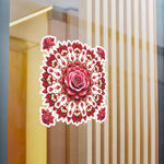 Rose Mandala Vinyl Decal — Kiss-Cut Floral Sticker for Laptops, Water Bottles & Windows