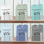Maltese Dog Lover T-Shirt - Man wearing Chambray tee with Maltese dog by a lake | Our Phoenix Rise