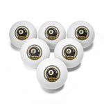 Retro 8 Ball Design Ping Pong Balls | 6 Pack