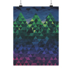 Abstract Mountain Matte Vertical Poster 2025 - Iron Phoenix GHG