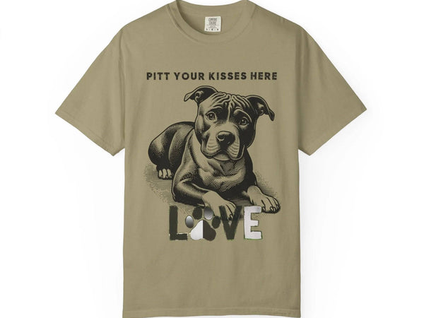 Pitbull Lover T-shirt - 'Pitt Your Kiss' Eco-Friendly Comfort Tee - Iron Phoenix GHG