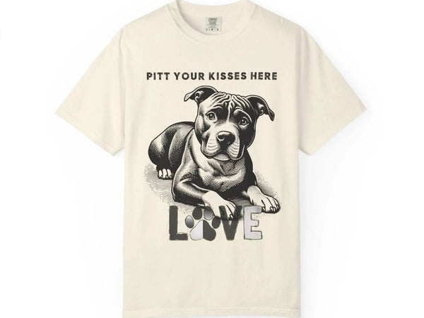Pitbull Lover T-shirt - 'Pitt Your Kiss' Eco-Friendly Comfort Tee - Iron Phoenix GHG
