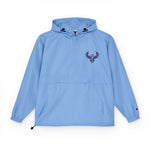 Packable Anorak Jacket — Lightweight Orange Windbreaker with Stag Emblem
