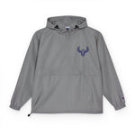 Packable Anorak Jacket — Lightweight Orange Windbreaker with Stag Emblem