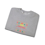 Merry Christmas Crewneck Sweatshirt — Festive Ugly Sweater Style Holiday Pullover