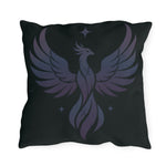 Phoenix Star Outdoor Pillow — Mystical Dark Garden Accent Cushion