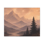 Sunset Mountain Landscape Matte Canvas