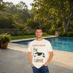 Corgi Love Graphic T-Shirt - Bay blue color flat lay | Our Phoenix Rise