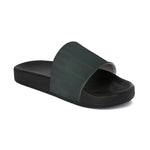Women's Slide Sandals - Dark Teal Woodgrain Summer Slides