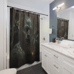Creepy Skull Monster Shower Curtain | Horror Bathroom Decor